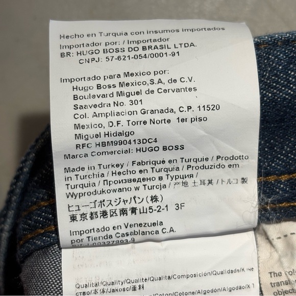 BOSS ORANGE Men's Dark Blue BUTTON FLY Jeans Size 32/30 - Picture 10 of 12